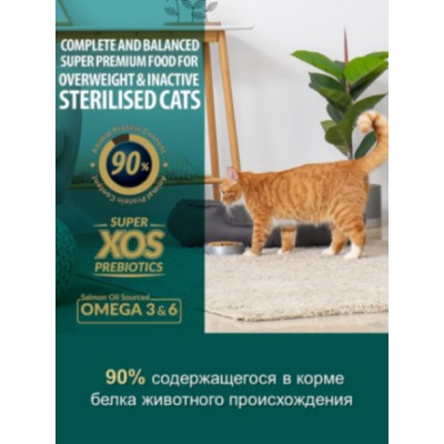 Reflex PLUS Sterilised Adult Cat Food Chicken сухой корм для стерилизованных кошек с курицей 1,5 кг.