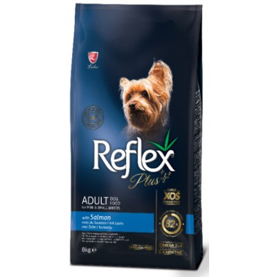 Reflex PLUS Mini Small Breed Adult Dog Food Salmon сухой корм для собак мелких пород с лососем 8 кг.