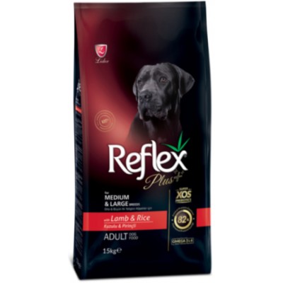 Reflex PLUS Medium Large Breed Adult Dog Food Lamb and Rice сухой корм для собак средних и крупных пород с ягненком и рисом 15 кг.