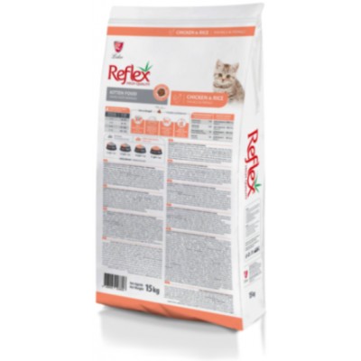 Reflex Kitten Food Chicken and Rice сухой корм для котят с курицей и рисом 15 кг.