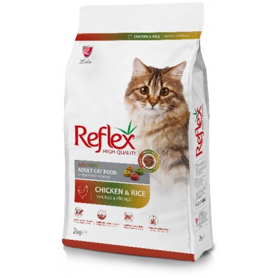 Reflex Adult Cat Food Chicken and Rice сухой корм для кошек с курицей и рисом 2 кг.