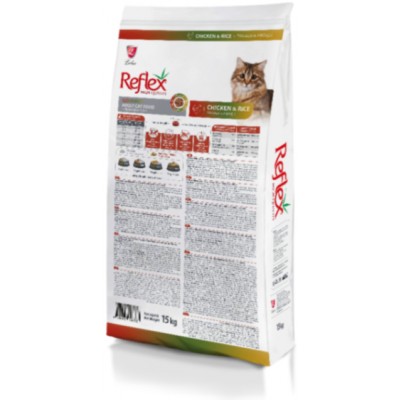 Reflex Adult Cat Food Gourmet Multi Color Chicken and Rice сухой корм для кошек с курицей и рисом 15 кг.