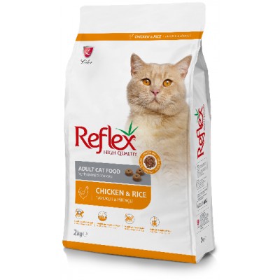 Reflex Adult Cat Food Gourmet Multi Color Chicken and Rice сухой корм для кошек с курицей и рисом 2 кг.