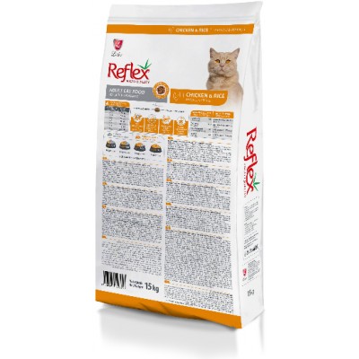 Reflex Adult Cat Food Chicken and Rice сухой корм для кошек с курицей и рисом 15 кг.