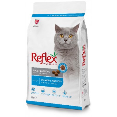 Reflex Adult Cat Food Salmon and Anchovy сухой корм для кошек с лососем и анчоусами 2 кг.