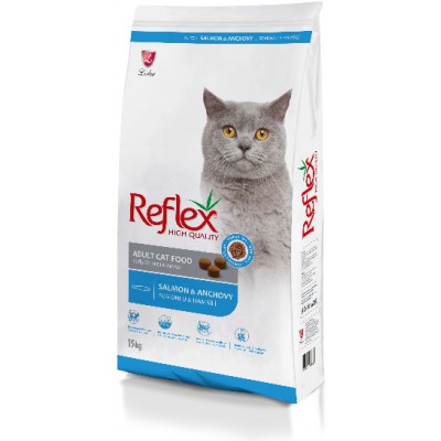 Reflex Adult Cat Food Salmon and Anchovy сухой корм для кошек с лососем и анчоусами 15 кг.