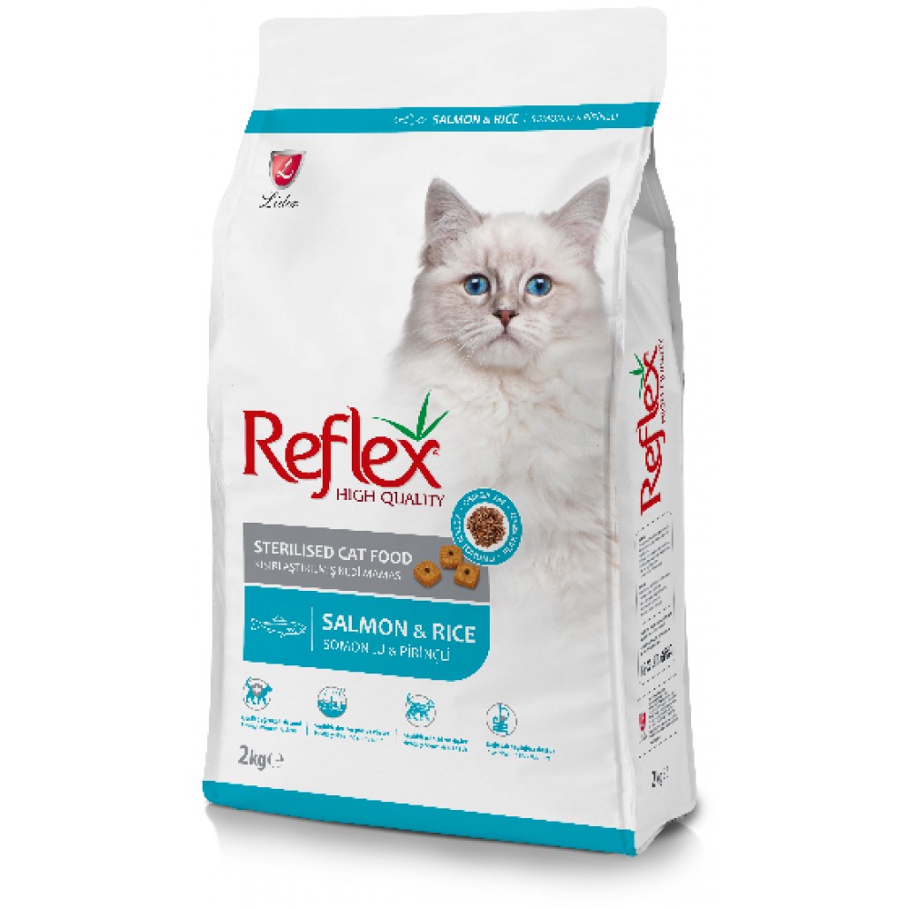 Reflex Sterilised Cat Food Salmon and Rice сухой корм для стерилизованных кошек с лососем и рисом 2 кг.