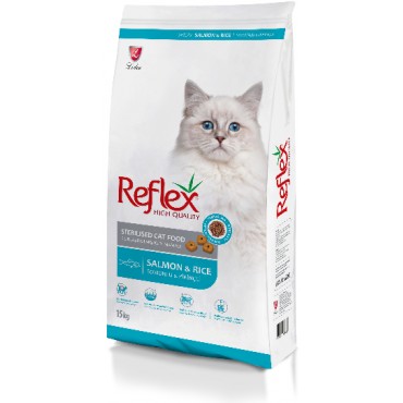 Reflex Sterilised Cat Food Salmon and Rice сухой корм для стерилизованных кошек с лососем и рисом 15 кг.