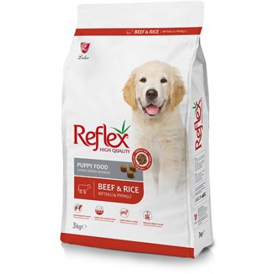 Reflex Puppy Food Beef and Ricе сухой корм для щенков с говядиной и рисом 3 кг.