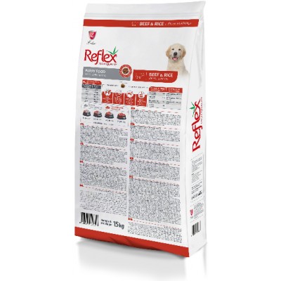 Reflex Puppy Food Beef and Rice сухой корм для щенков с говядиной и рисом 15 кг.