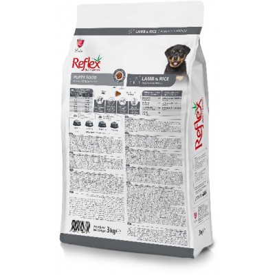 Reflex Puppy Food Lamb & Rice сухой корм для щенков с ягненком и рисом 3 кг.