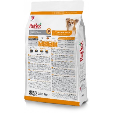 Reflex Small Breed Adult Dog Food Chicken and Rice сухой корм для собак мелких пород с курицей и рисом 3 кг.