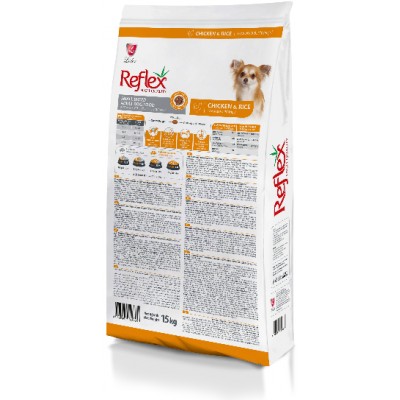 Reflex Small Breed Adult Dog Food Chicken and Rice сухой корм для собак мелких пород с курицей и рисом 15 кг.