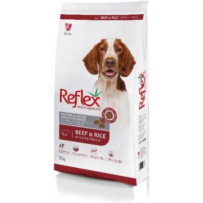Reflex Active and Hunting Adult Dog Food Beef High Energy сухой корм для собак с высокой активностью с говядиной и рисом 15 кг.