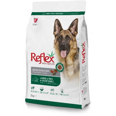 Reflex Adult Dog Food Lamb & Rice & Vegetable сухой корм для собак с ягненком, рисом и овощами 3 кг.