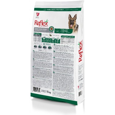 Reflex Adult Dog Food Lamb & Rice & Vegetable сухой корм для собак с ягненком, рисом и овощами 15 кг.