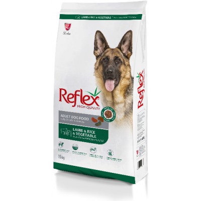 Reflex Adult Dog Food Lamb & Rice & Vegetable сухой корм для собак с ягненком, рисом и овощами 15 кг.