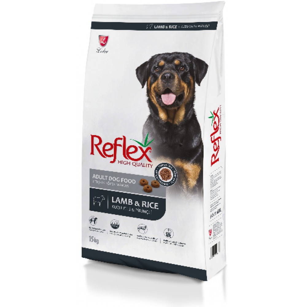 Reflex Adult Dog Food Lamb & Rice сухой корм для собак с ягненком и рисом 15 кг.