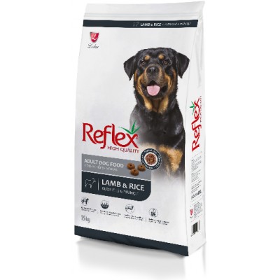 Reflex Adult Dog Food Lamb & Rice сухой корм для собак с ягненком и рисом 15 кг.