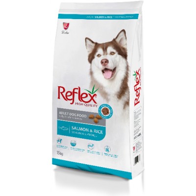 Reflex Adult Dog Food Salmon & Rice сухой корм для собак с лососем и рисом 15 кг.