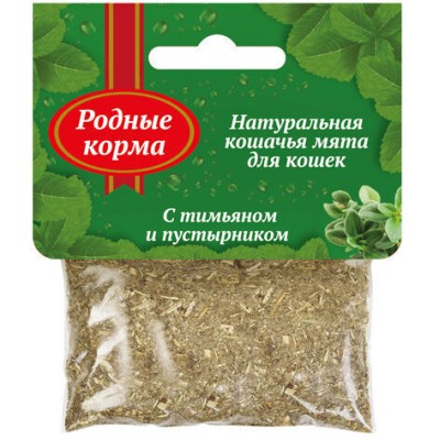 Родные корма кошачья мята с тимьяном и пустырником 15 гр.