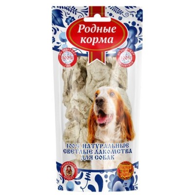 Родные корма Светлые лакомство для собак лёгкое говяжье 20 гр.