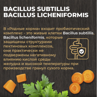 Родные корма сухой корм для взрослых собак всех пород с индейкой и овощами 12 кг