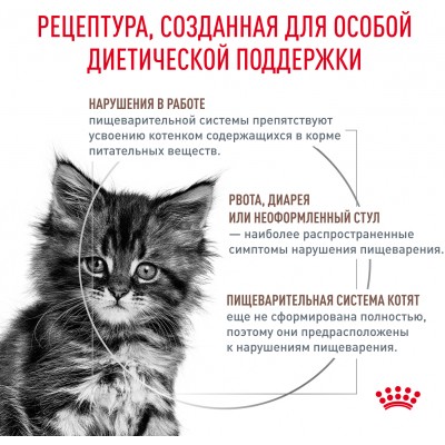 Royal Canin Gastrointestinal Kitten Сухой корм для котят от 2 до 10 месяцев при нарушениях пищеварения 400 гр.