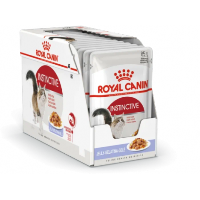 Royal Canin Instinctive Влажный код для взрослых кошек мелкие кусочки в желе, пауч 85 гр.