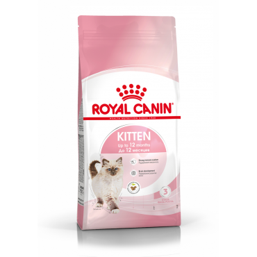 "Шпротам и Чернышам" Royal Canin Kitten Сухой корм сбалансированный для котят в период второй фазы роста до 12 месяцев 2 кг.