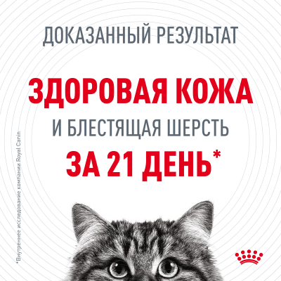 Royal Canin Hair & Skin Care Сухой корм для взрослых кошек для здоровья кожи и красоты шерсти 400 гр.