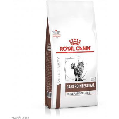 Royal Canin Gastrointestinal Moderate Calorie Сухой корм для кошек, склонных к набору лишнего веса, при расстройствах пищеварения 2 кг.