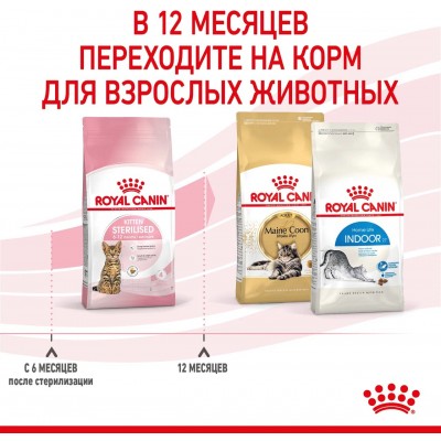 Royal Canin Kitten Sterilised Сухой корм сбалансированный для стерилизованных котят в возрасте от 6 до 12 мес. 3,5 кг.