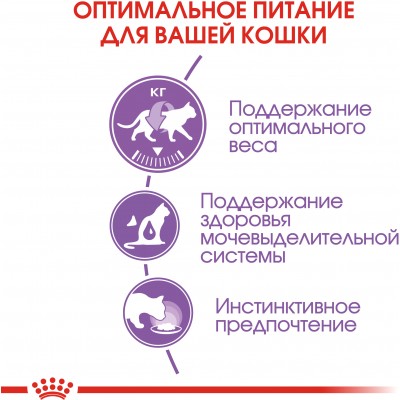 Royal Canin Sterilised Влажный корм для стерилизованных взрослых кошек (мелкие кусочки в соусе) в возрасте от 1 года до 7 лет пауч 85 гр.