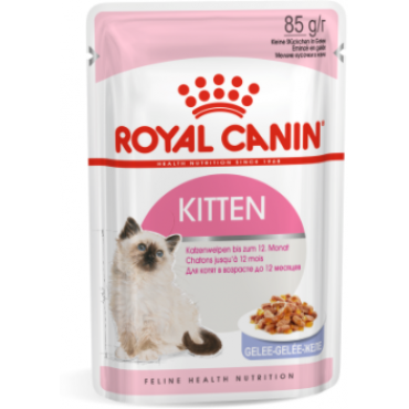 Royal Canin Kitten Влажный корм для котят в возрасте от 4 до 12 месяцев кусочки в желе, пауч 85 гр.