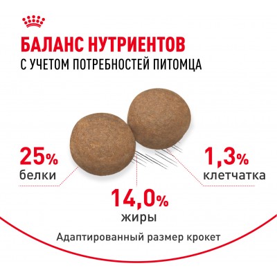 Royal Canin Medium Adult Корм сухой для взрослых собак средних размеров (весом от 11 до 25 кг) в возрасте от 12 месяцев до 7 лет 3 кг.