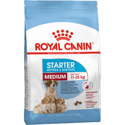 Royal Canin Medium Starter Сухой корм для щенков средних пород до 2-х месяцев, беременных и кормящих сук 4 кг.