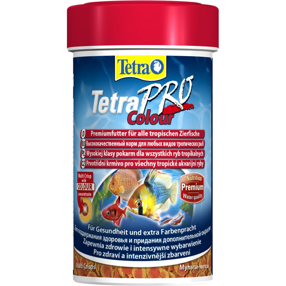 TetraPro Color Crisps корм-чипсы для улучшения окраса всех декоративных рыб 100 мл.