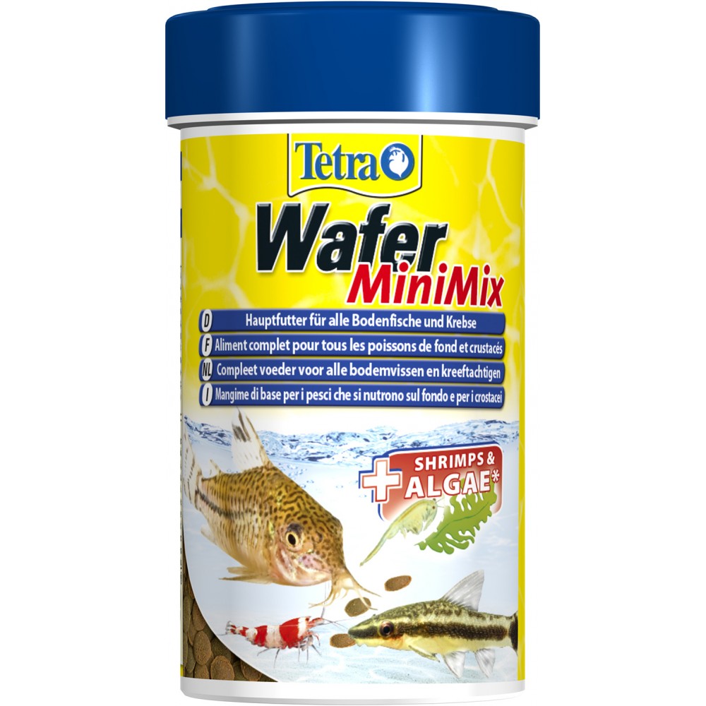 TetraWaferMix Mini корм в мини-чипсах для всех мелких донных рыб 100 мл