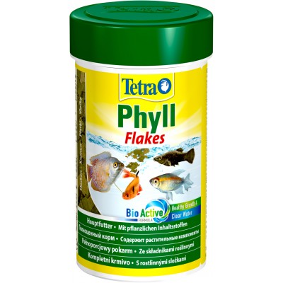 TetraPhyll корм для всех видов рыб растительные хлопья 100 мл.