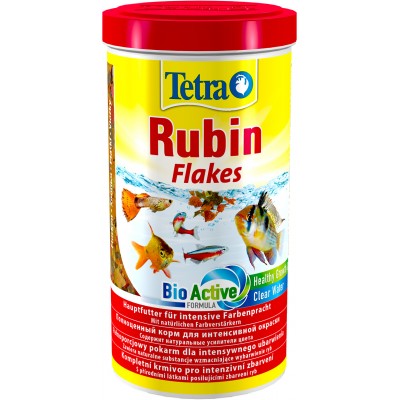 TetraRubin корм в хлопьях для улучшения окраса всех видов рыб 1 л.