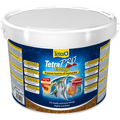 TetraPro Energy Crisps корм-чипсы для всех видов рыб для дополнительной энергии 10 л (ведро)