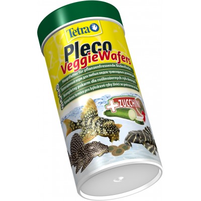 TetraPleco Veggie Wafers корм-пластинки с добавлением цуккини для донных рыб 250 мл.