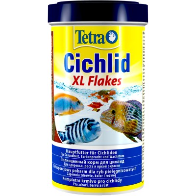 Tetra Cichlid XL корм для всех видов цихлид, крупные хлопья 500 мл.