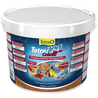 Tetra Pro Color Crisps корм-чипсы для улучшения окраса всех декоративных рыб 10 л (ведро)
