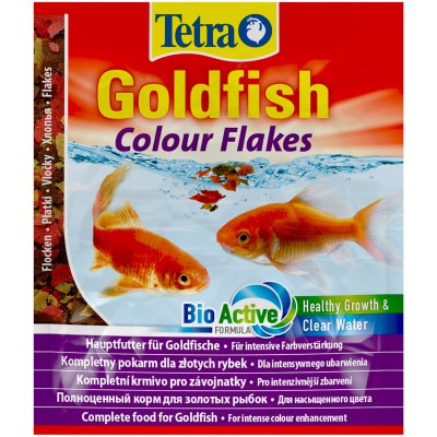 Tetra Goldfish Colour корм в хлопьях для улучшения окраса золотых рыб 12 г