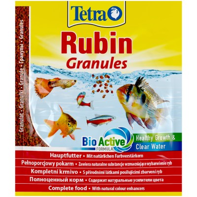 Tetra Rubin Granules корм в гранулах для улучшения окраса всех видов рыб 15 г (sachet)