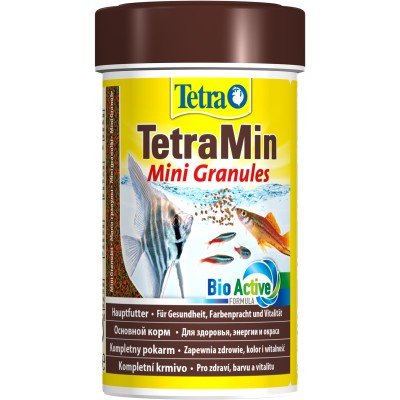 Tetra Min Mini Granules корм в mini гранулах для молоди и мелких рыб 100 мл.