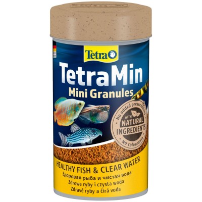 Tetra Min Mini Granules корм в mini гранулах для молоди и мелких рыб 100 мл.
