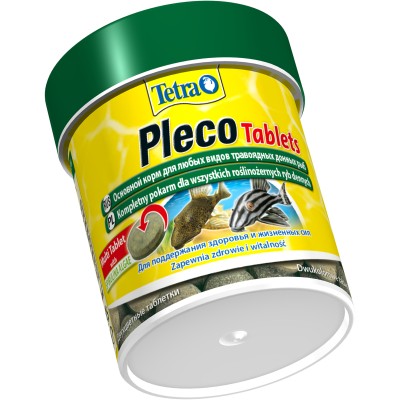Tetra Pleco Tablets корм со спирулиной для сомов и донных рыб 120 таб.
